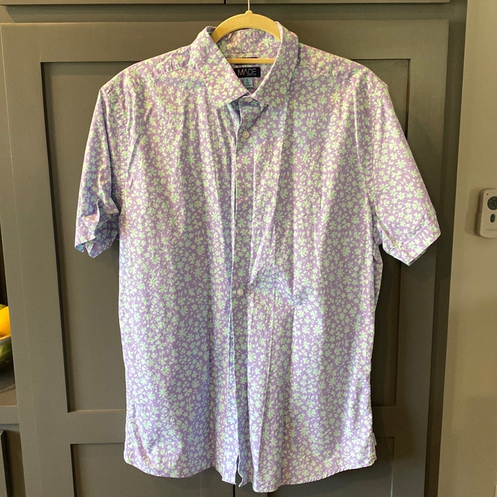Mens Large Cam Newton Short sleeve button down
